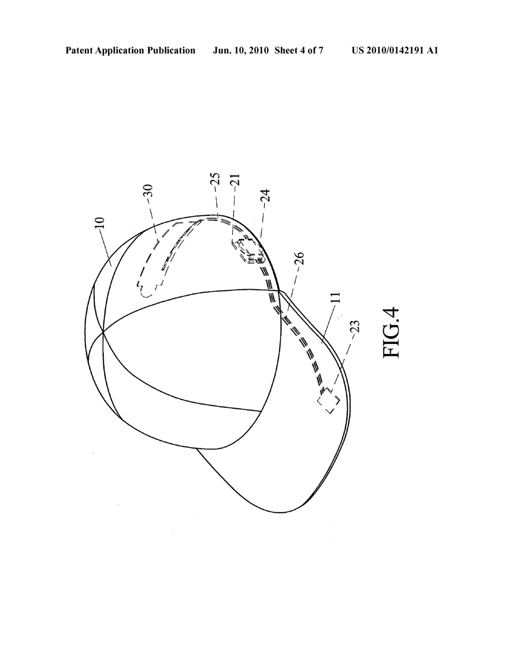 Cap with Illuminated Rear Strap - diagram, schematic, and image 05