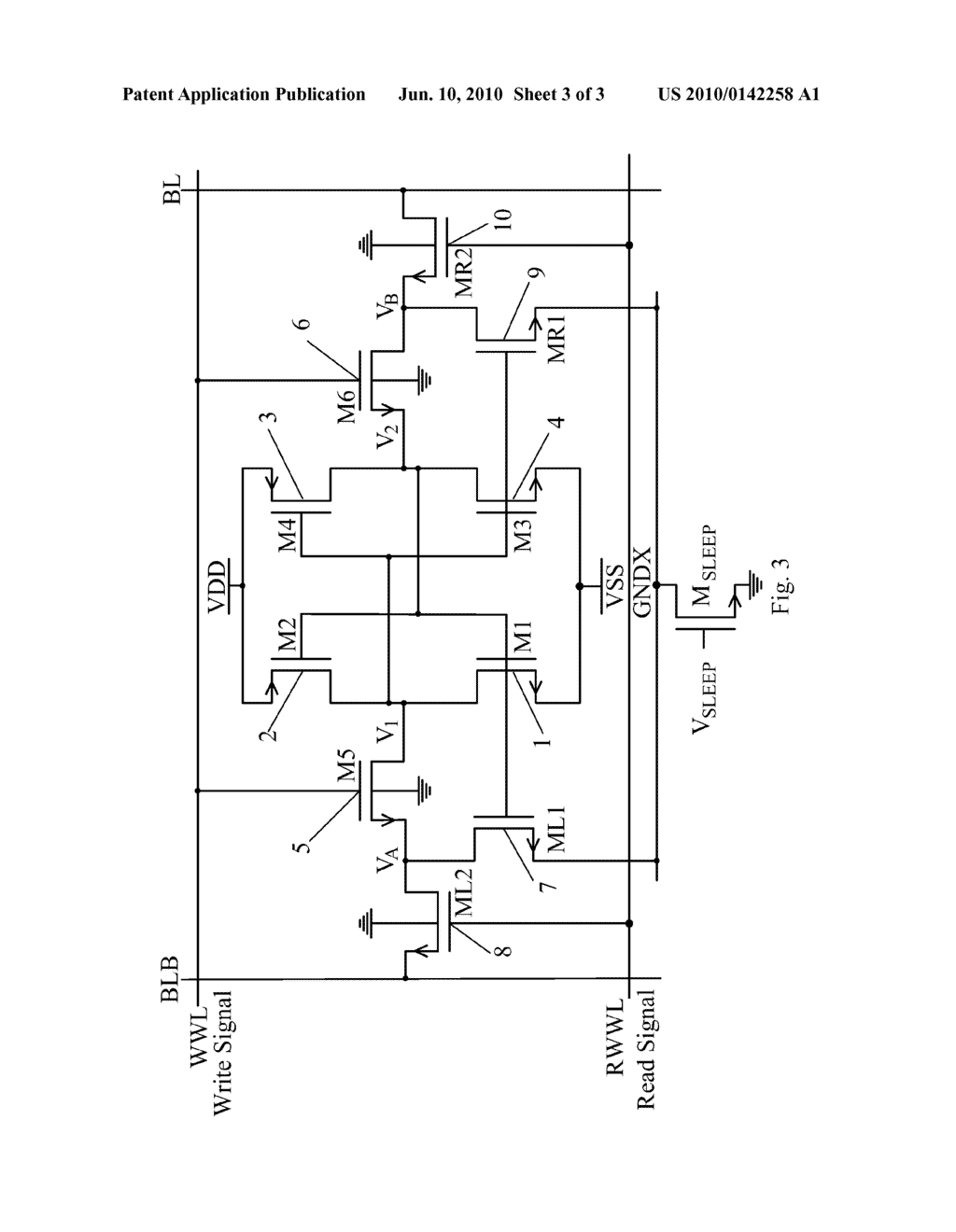 TEN-TRANSISTOR STATIC RANDOM ACCESS MEMORY ARCHITECTURE - diagram, schematic, and image 04