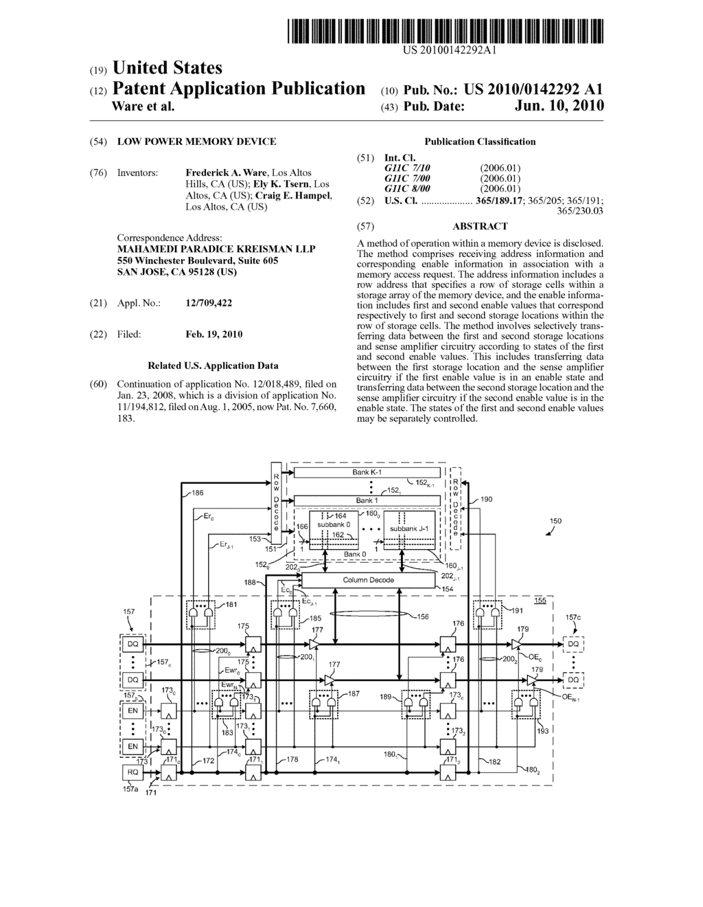 LOW POWER MEMORY DEVICE - diagram, schematic, and image 01