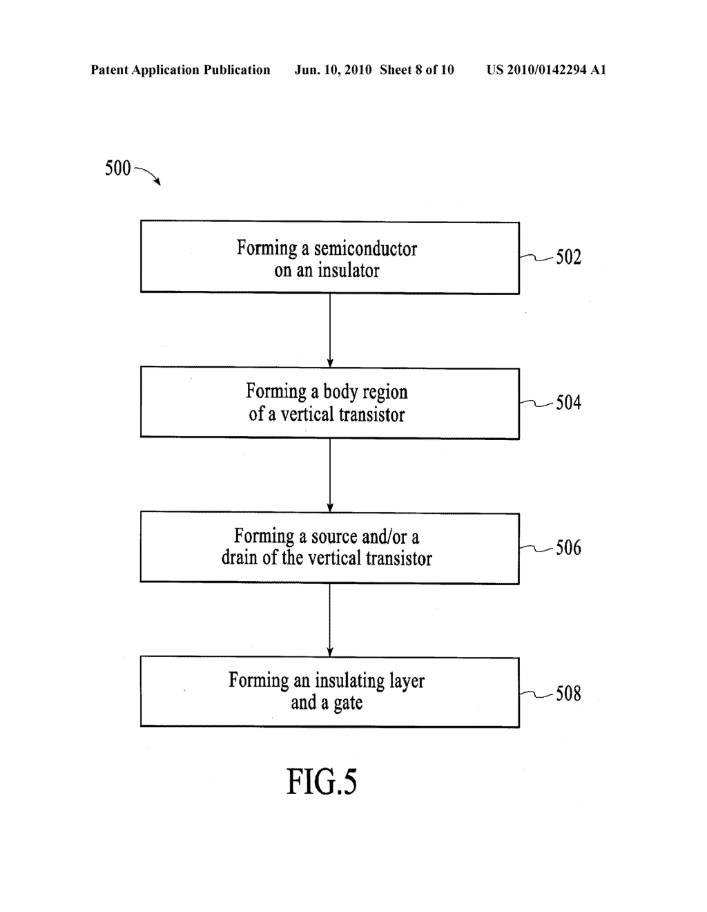 Vertical Transistor Memory Cell and Array - diagram, schematic, and image 09