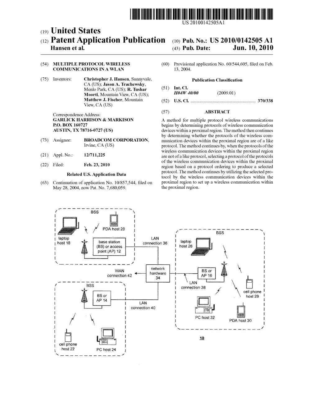 MULTIPLE PROTOCOL WIRELESS COMMUNICATIONS IN A WLAN - diagram, schematic, and image 01