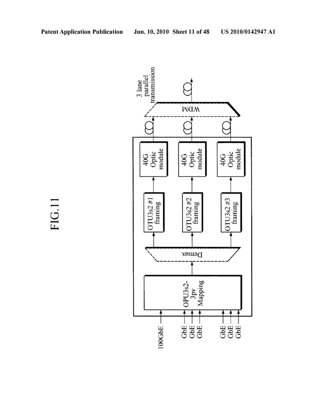 APPARATUS AND METHOD FOR PSEUDO-INVERSE MULTIPLEXING/DE-MULTIPLEXING TRANSPORTING - diagram, schematic, and image 12