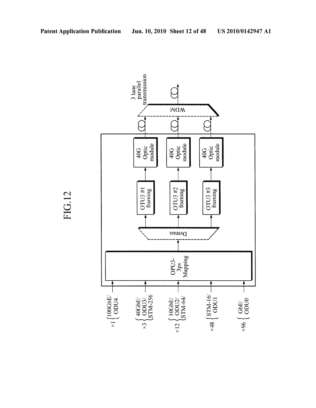 APPARATUS AND METHOD FOR PSEUDO-INVERSE MULTIPLEXING/DE-MULTIPLEXING TRANSPORTING - diagram, schematic, and image 13