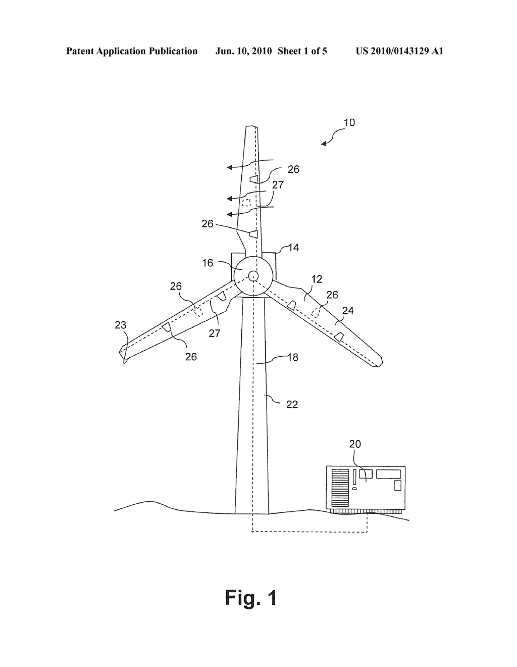WIND TURBINE BLADE WITH INTEGRATED STALL SENSOR AND ASSOCIATED METHOD OF DETECTING STALL OF A WIND TURBINE BLADE - diagram, schematic, and image 02