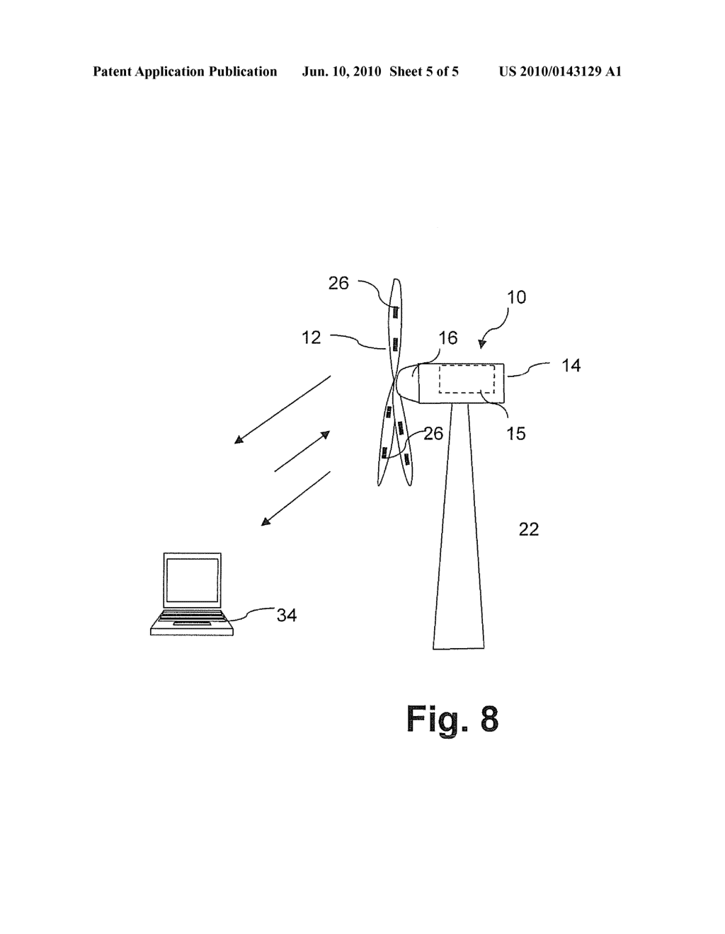 WIND TURBINE BLADE WITH INTEGRATED STALL SENSOR AND ASSOCIATED METHOD OF DETECTING STALL OF A WIND TURBINE BLADE - diagram, schematic, and image 06