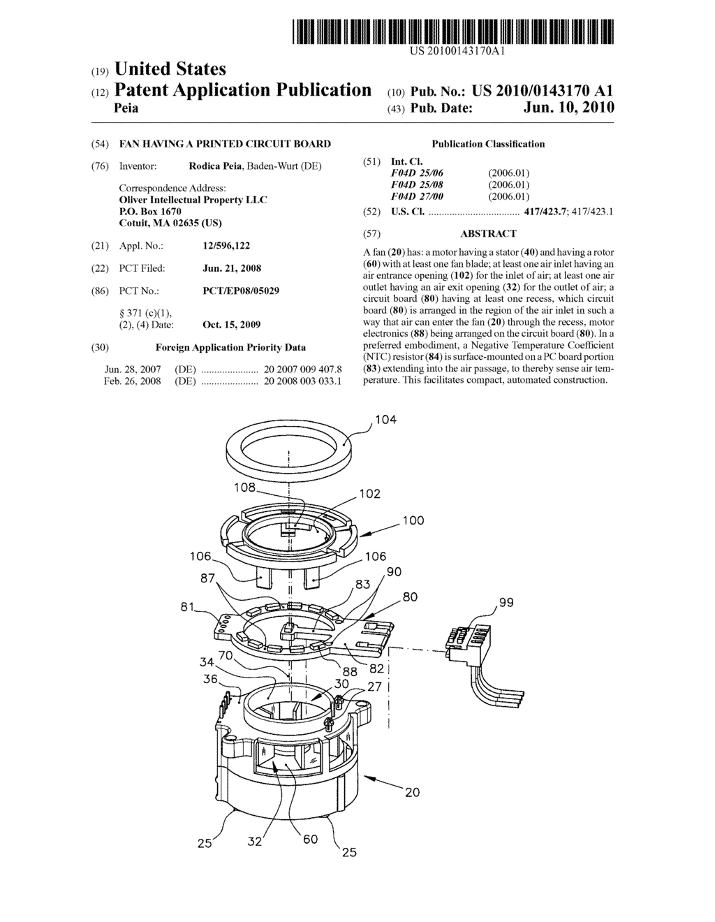 FAN HAVING A PRINTED CIRCUIT BOARD - diagram, schematic, and image 01