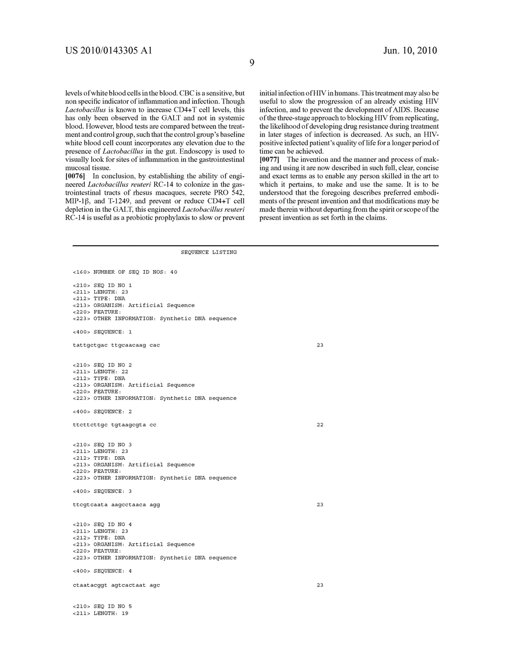 TREATMENT OF HIV AND AIDS USING PROBIOTIC LACTOBACILLUS REUTERI - diagram, schematic, and image 14