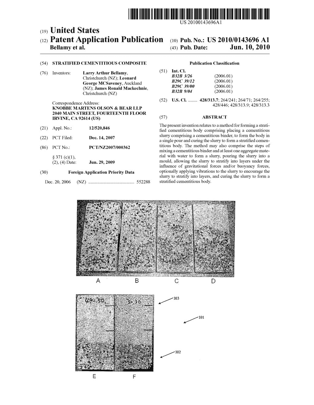 STRATIFIED CEMENTITIOUS COMPOSITE - diagram, schematic, and image 01