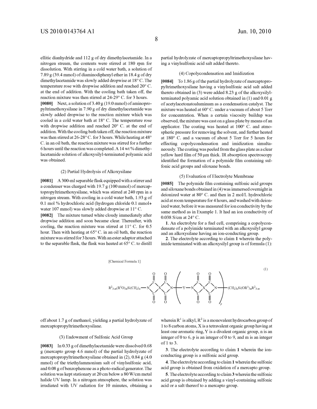 ELECTROLYTE FOR FUEL CELL, ELECTROLYTE MEMBRANE FOR FUEL CELL, BINDER FOR FUEL CELL, MEMBRANE ELECTRODE ASSEMBLY FOR FUEL CELL, AND FUEL CELL - diagram, schematic, and image 09