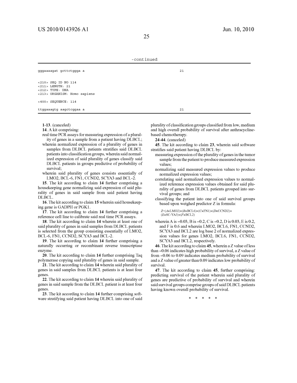 Classification of Patients Having Diffuse Large B-cell Lymphoma Based upon Gene Expression - diagram, schematic, and image 30