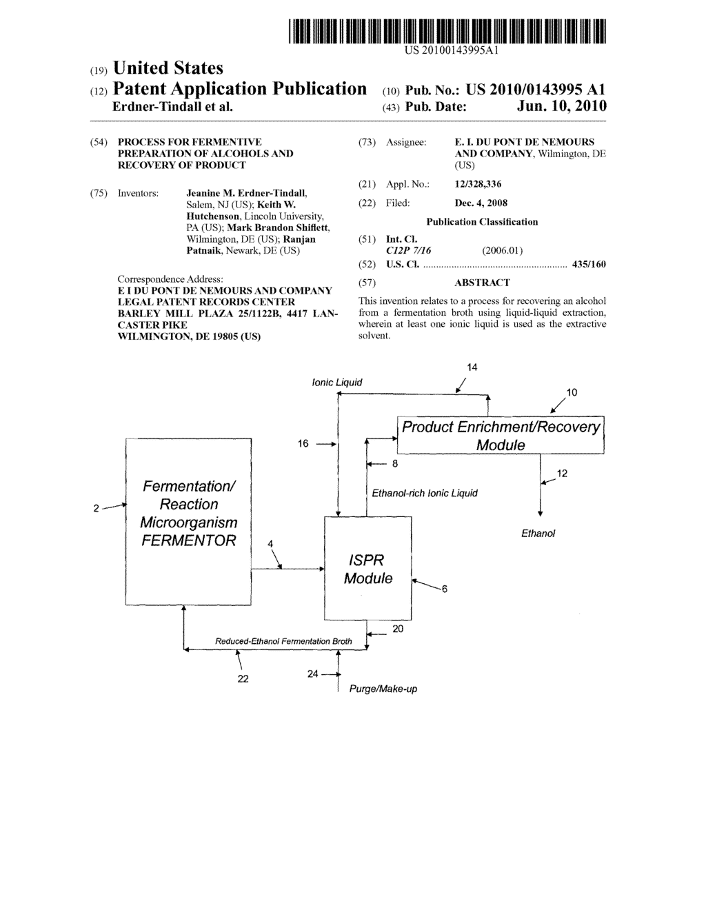 Process for Fermentive Preparation of Alcohols and Recovery of Product - diagram, schematic, and image 01
