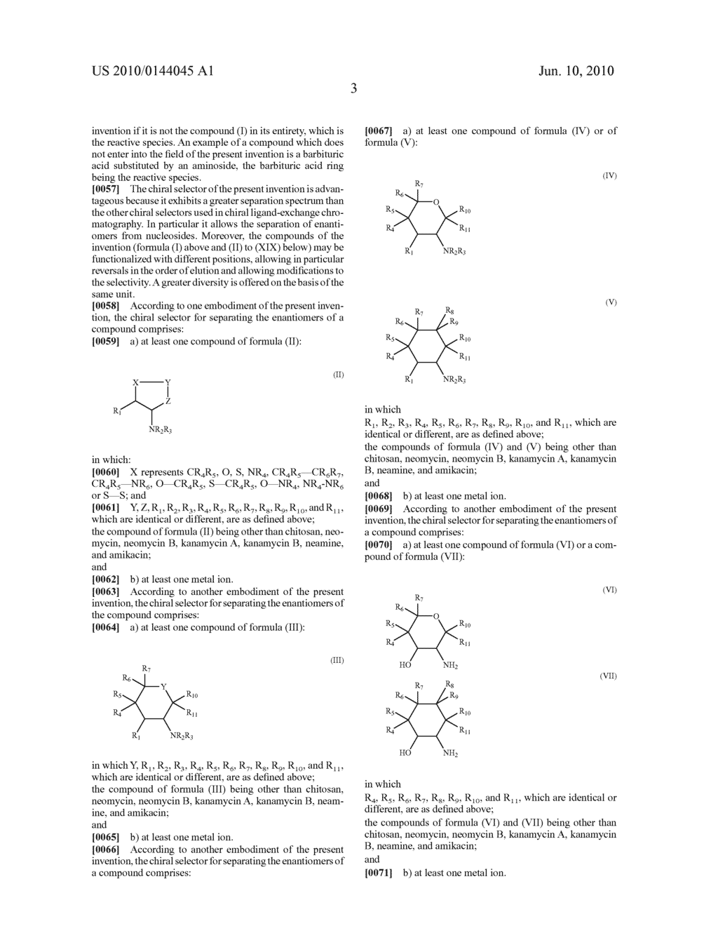 CHIRAL SELECTORS FOR SEPARATING ENANTIOMERS OF A COMPOUND - diagram, schematic, and image 10