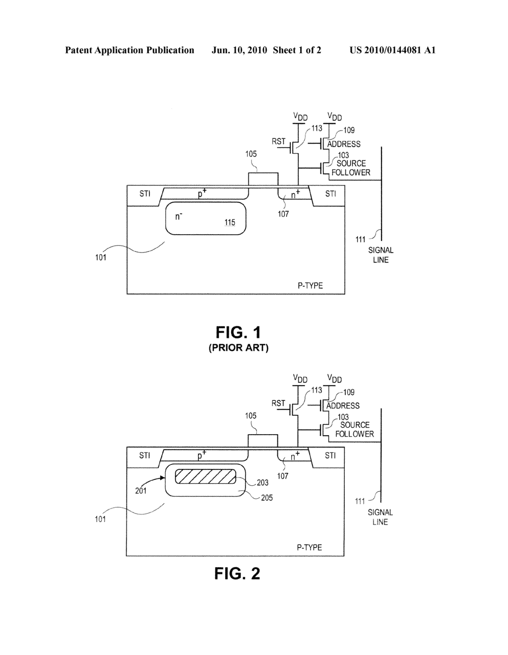 IMAGE SENSOR PIXEL HAVING PHOTODIODE WITH MULTI-DOPANT IMPLANTATION - diagram, schematic, and image 02