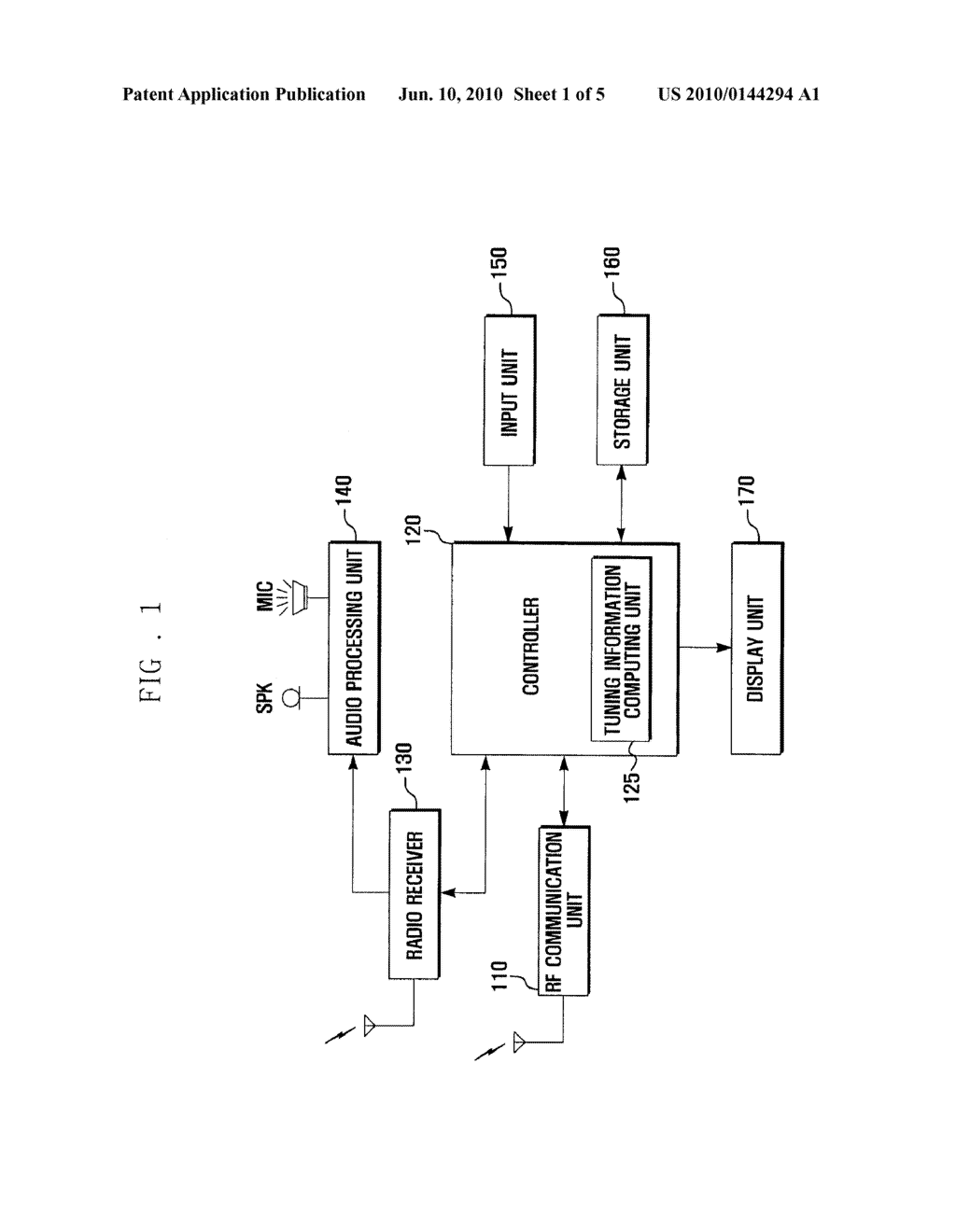 METHOD FOR TUNING TO A RADIO BROADCAST FREQUENCY IN A PORTABLE TERMINAL - diagram, schematic, and image 02
