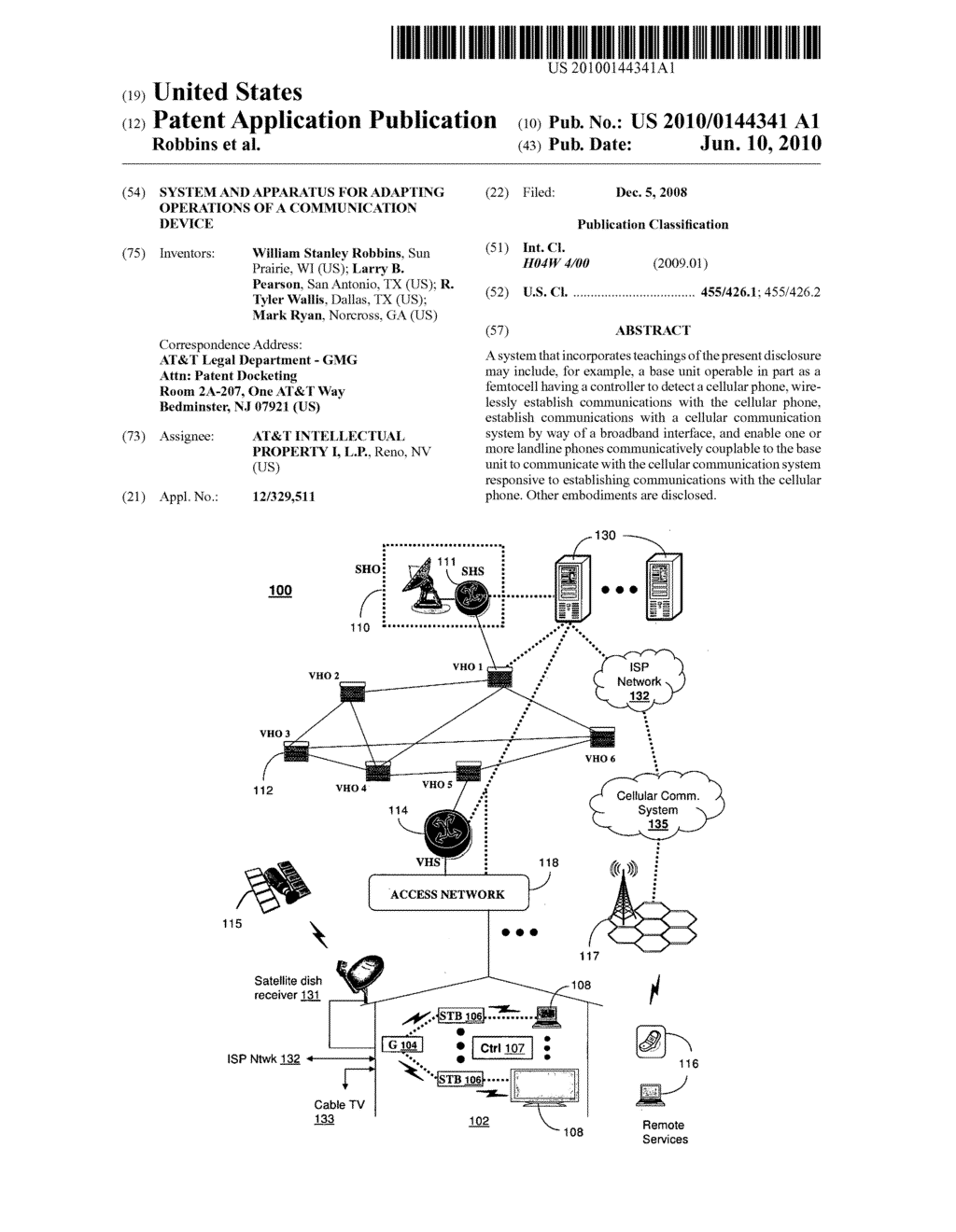 SYSTEM AND APPARATUS FOR ADAPTING OPERATIONS OF A COMMUNICATION DEVICE - diagram, schematic, and image 01