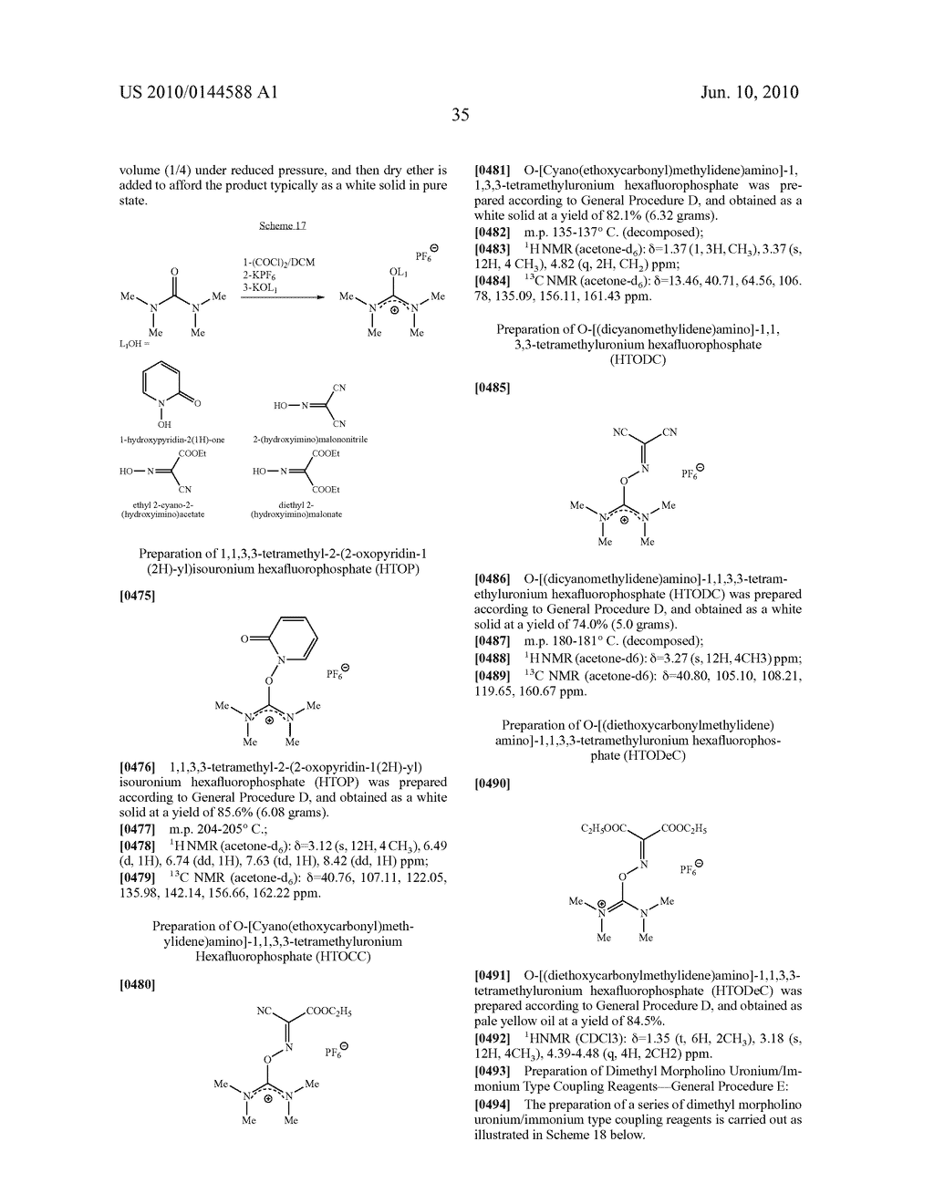 PROTON ACCEPTOR IMINIUM/CARBOCATION-TYPE COUPLING AGENTS - diagram, schematic, and image 37