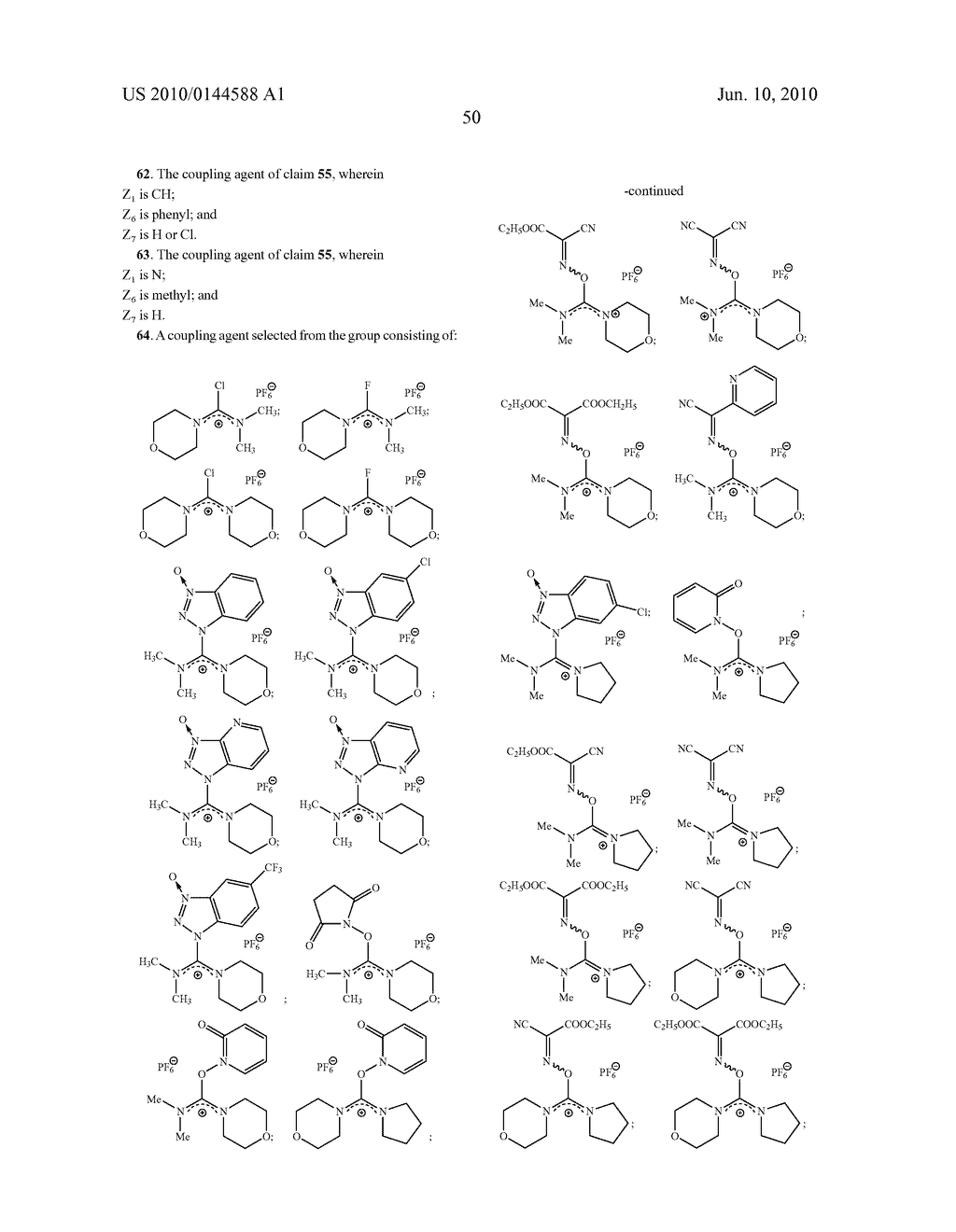 PROTON ACCEPTOR IMINIUM/CARBOCATION-TYPE COUPLING AGENTS - diagram, schematic, and image 52