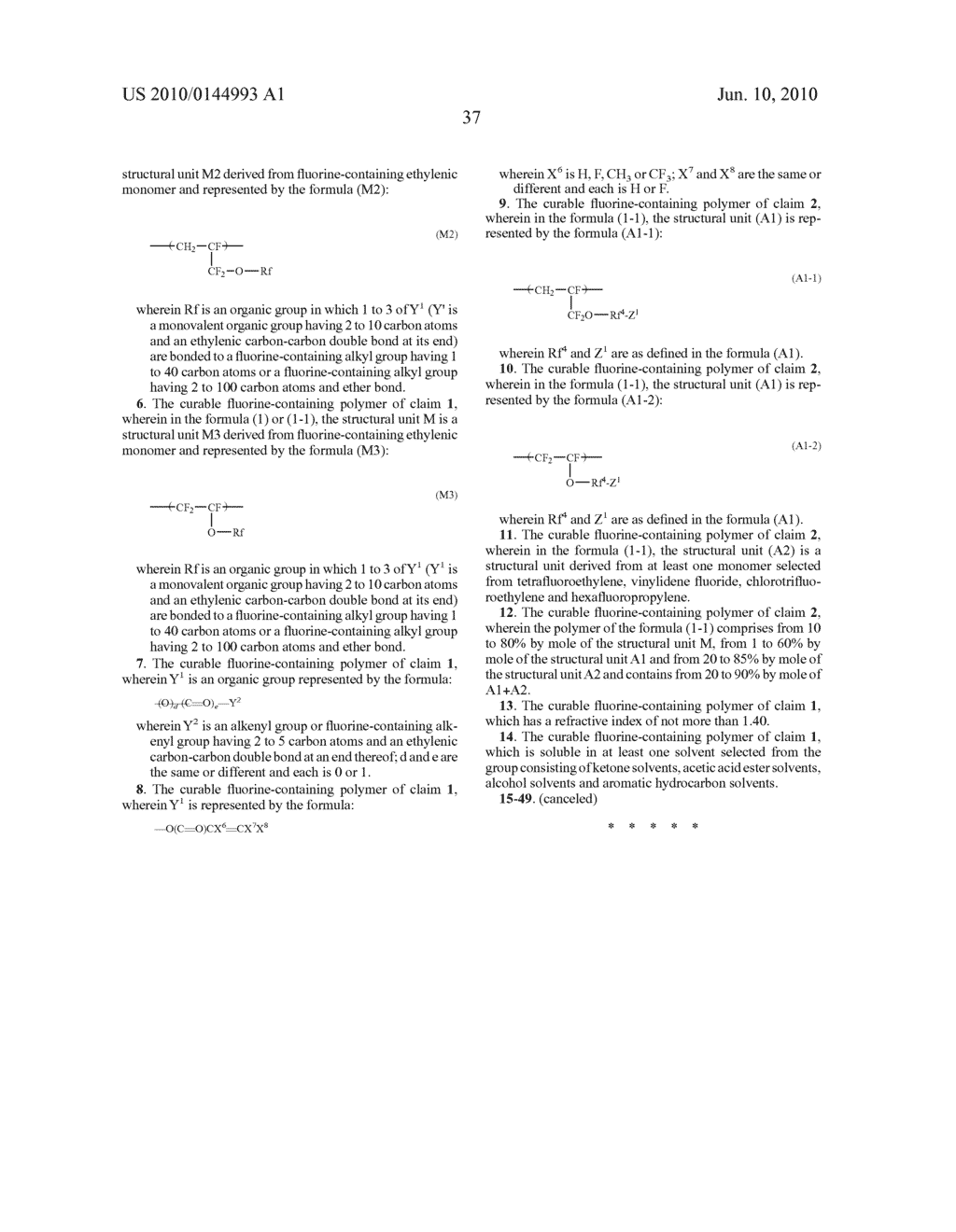 CURABLE FLUORINE-CONTAINING POLYMER, CURABLE RESIN COMPOSITION PREPARED FROM SAME AND ANTIREFLECTION FILM - diagram, schematic, and image 38