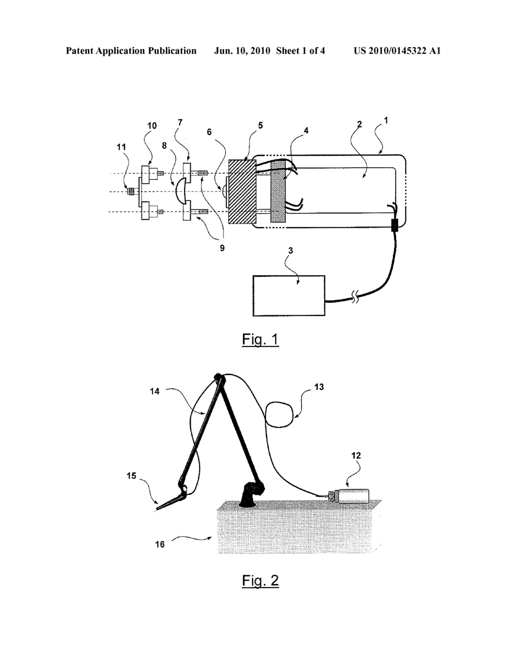 LED DEVICE FOR THE HAEMOSTASIS OF BLOOD VESSELS - diagram, schematic, and image 02