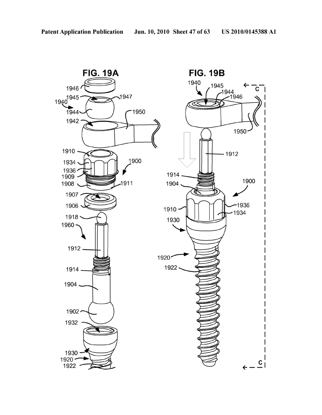 LOW PROFILE SPINAL PROSTHESIS INCORPORATING A BONE ANCHOR HAVING A DEFLECTABLE POST AND A COMPOUND SPINAL ROD - diagram, schematic, and image 48