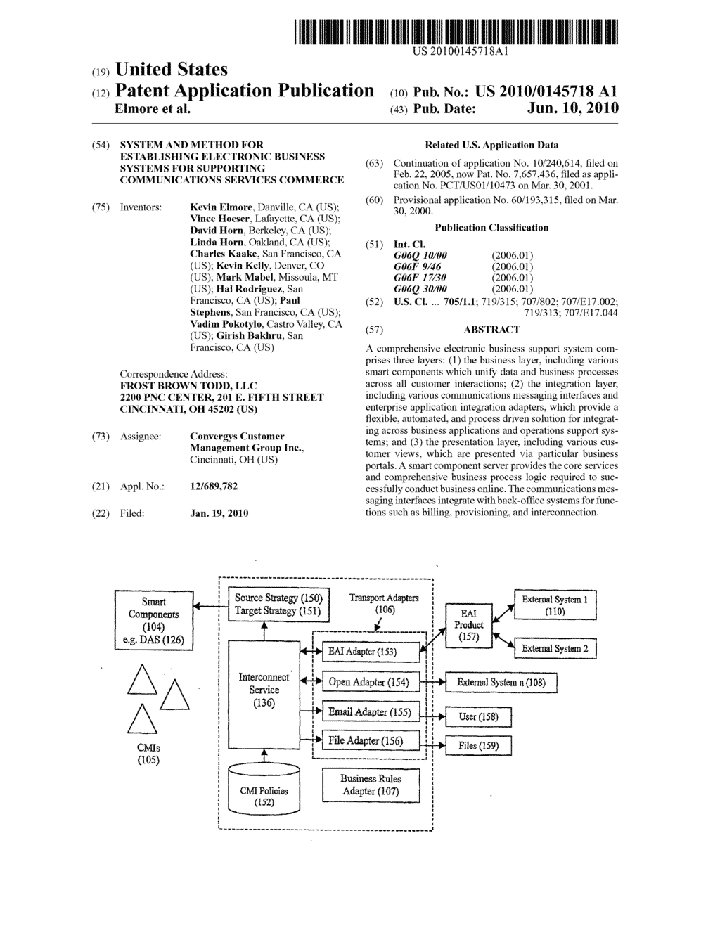 System and Method for Establishing Electronic Business Systems for Supporting Communications Services Commerce - diagram, schematic, and image 01