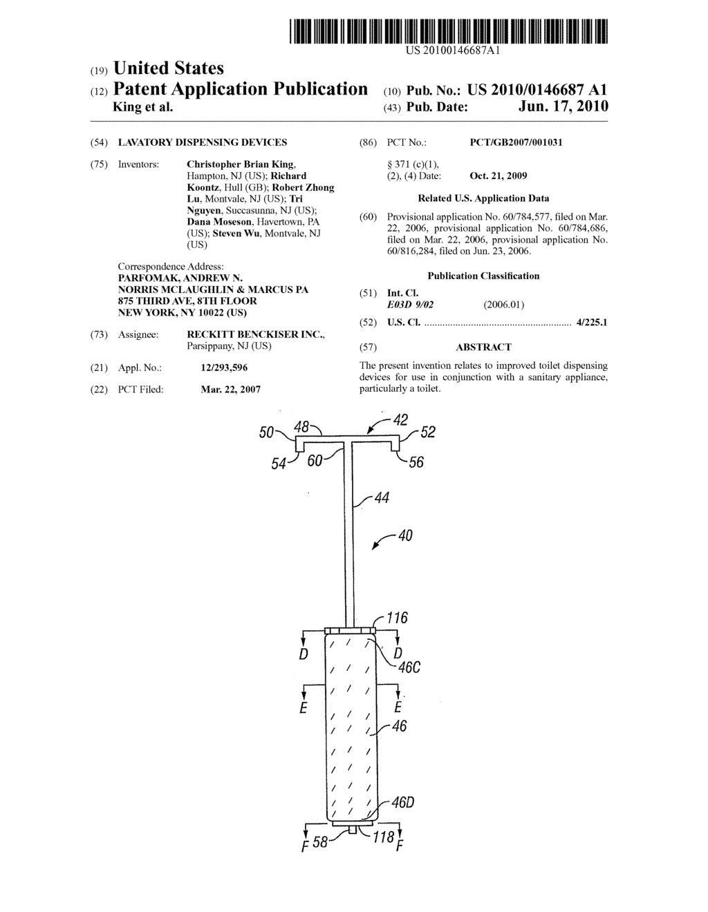 Lavatory Dispensing Devices - diagram, schematic, and image 01