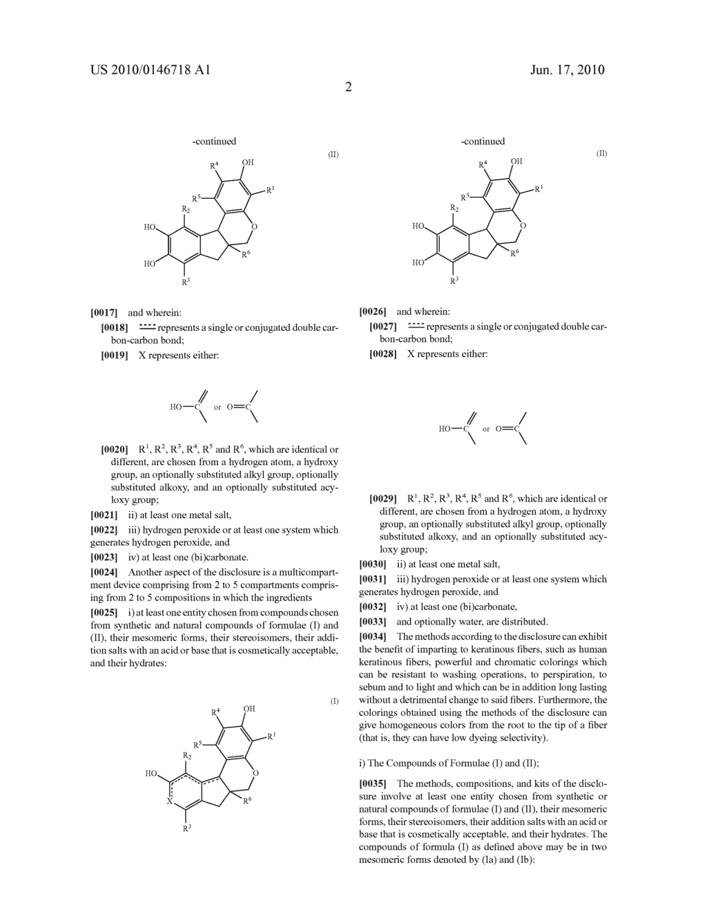 COMPOSITION COMPRISING A DERIVATIVE OF HERMATOXYLIN, OF HEMATEIN, OF BRAZILIN OR OF BRAZILEIN, METAL SALT, HYDROGEN PEROXIDE, AND (BI)CARBONATE AND HAIR DYEING METHOD THEREWITH - diagram, schematic, and image 03