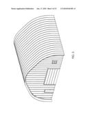 Curved building panel, building structure, panel curving system and methods for making curved building panels diagram and image