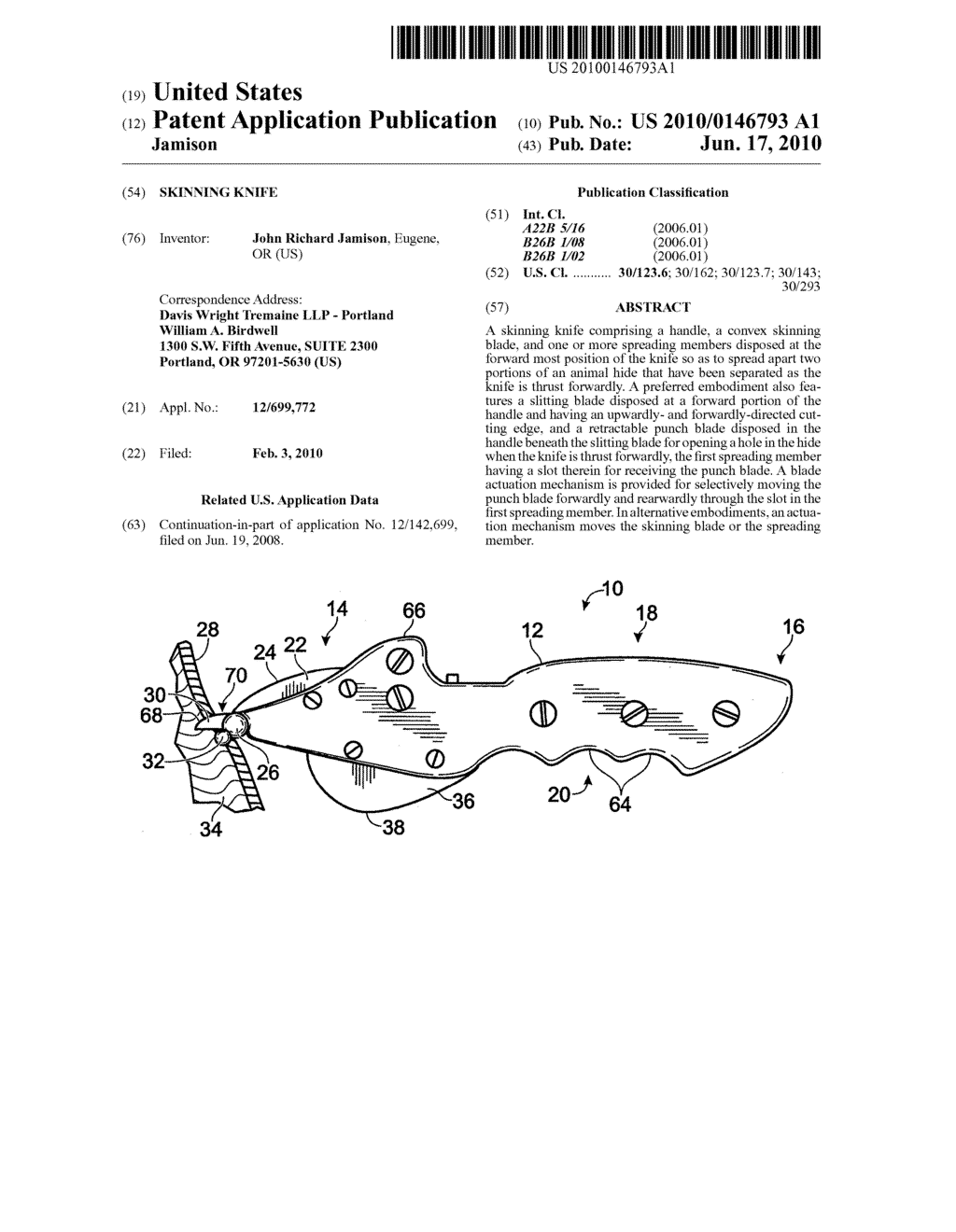 Skinning Knife - diagram, schematic, and image 01