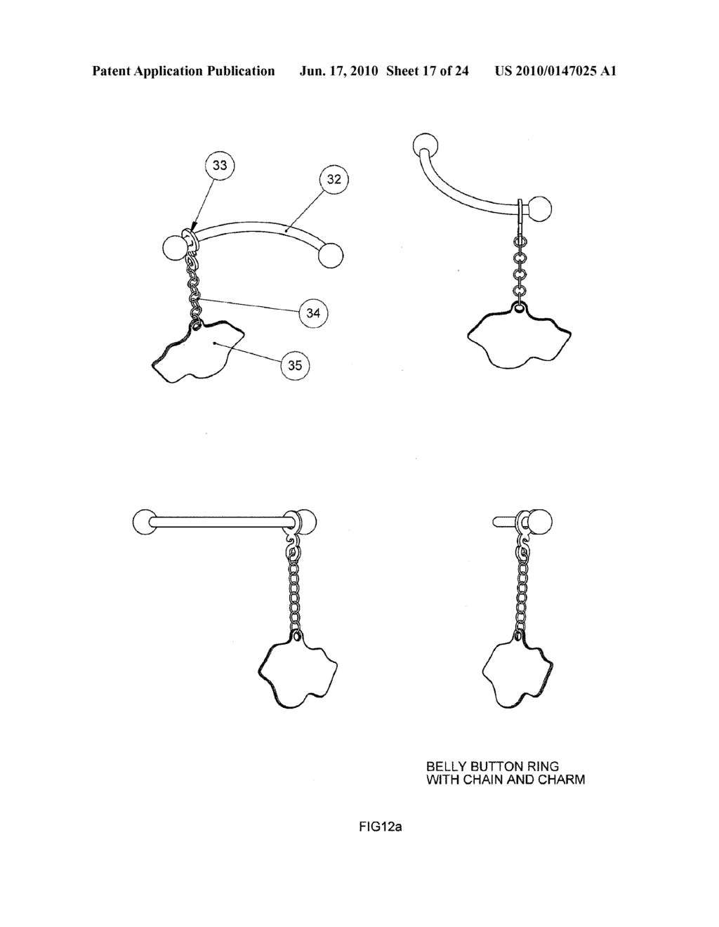 ORNAMENTAL ATTACHMENT FOR FLESH PIERCING JEWELRY - diagram, schematic, and image 18