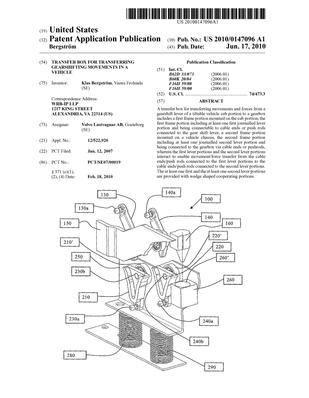 TRANSFER BOX FOR TRANSFERRING GEARSHIFTING MOVEMENTS IN A VEHICLE - diagram, schematic, and image 01