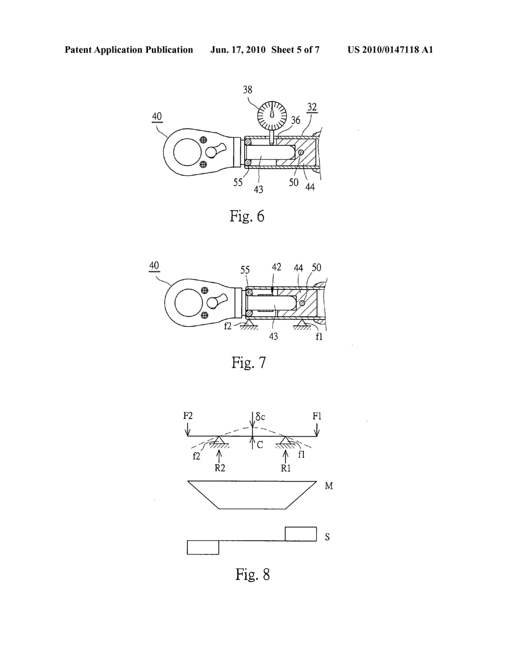 Double-fulcrum torque wrench - diagram, schematic, and image 06