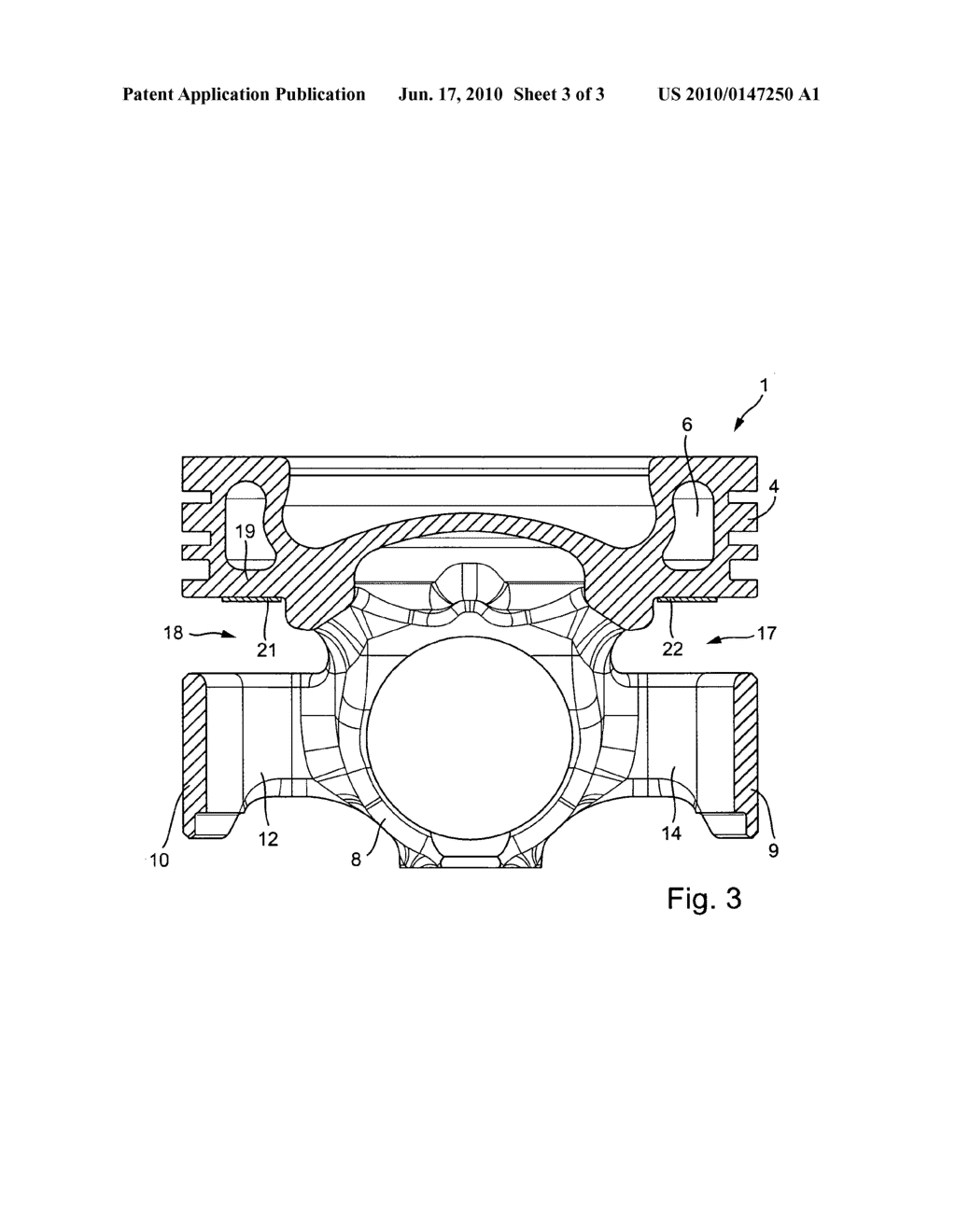 Piston for an internal combustion engine - diagram, schematic, and image 04