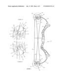 Compound archery bow with replaceable draw length adjustment modules diagram and image