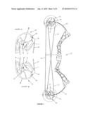 Compound archery bow with replaceable draw length adjustment modules diagram and image