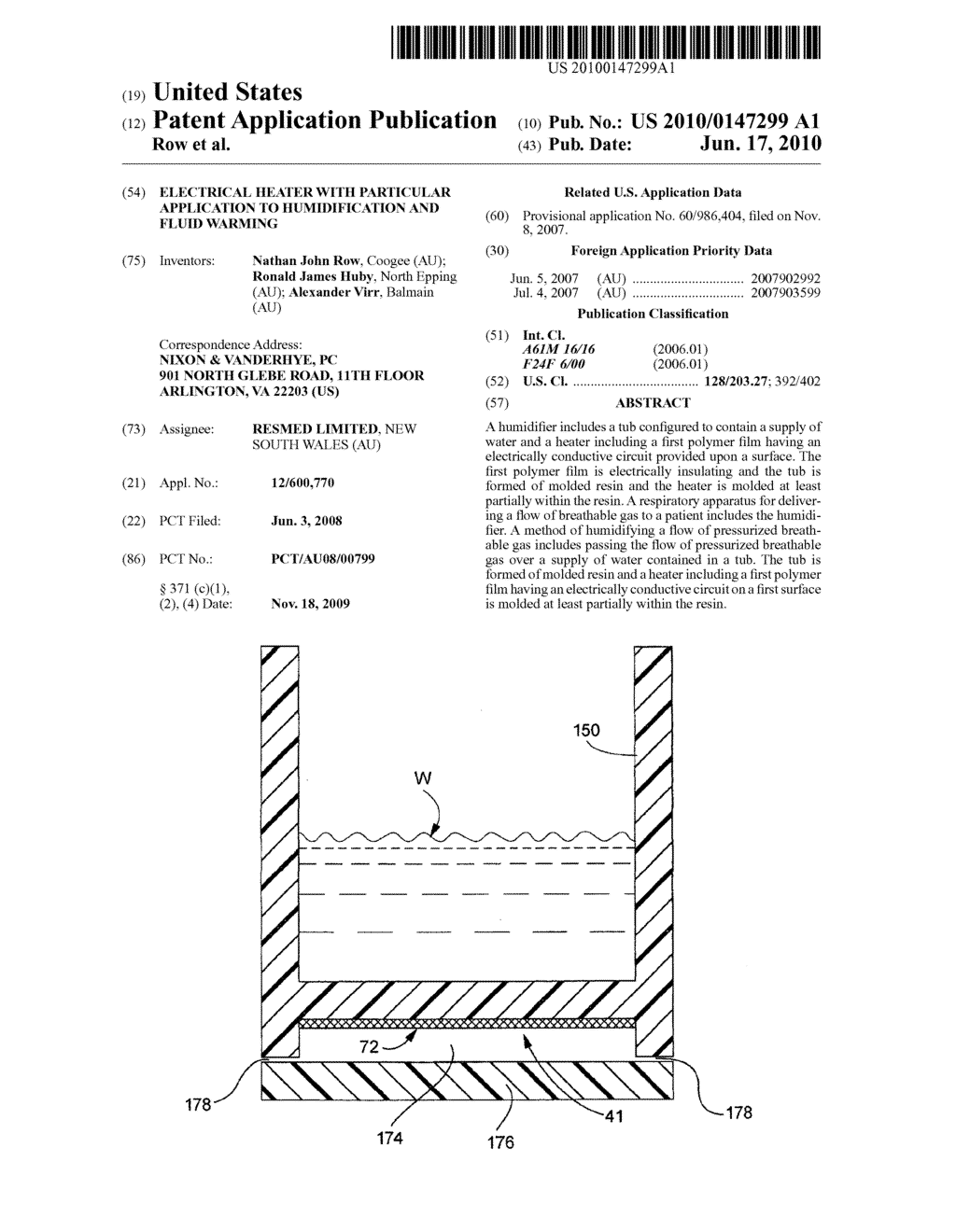 ELECTRICAL HEATER WITH PARTICULAR APPLICATION TO HUMIDIFICATION AND FLUID WARMING - diagram, schematic, and image 01