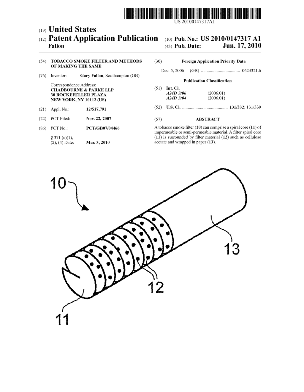 Tobacco Smoke Filter and Methods of Making the Same - diagram, schematic, and image 01