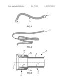 Ducting for a fluid transfer pipeline for an aircraft or spacecraft, method for producing same and aeronautical structure incorporating same diagram and image