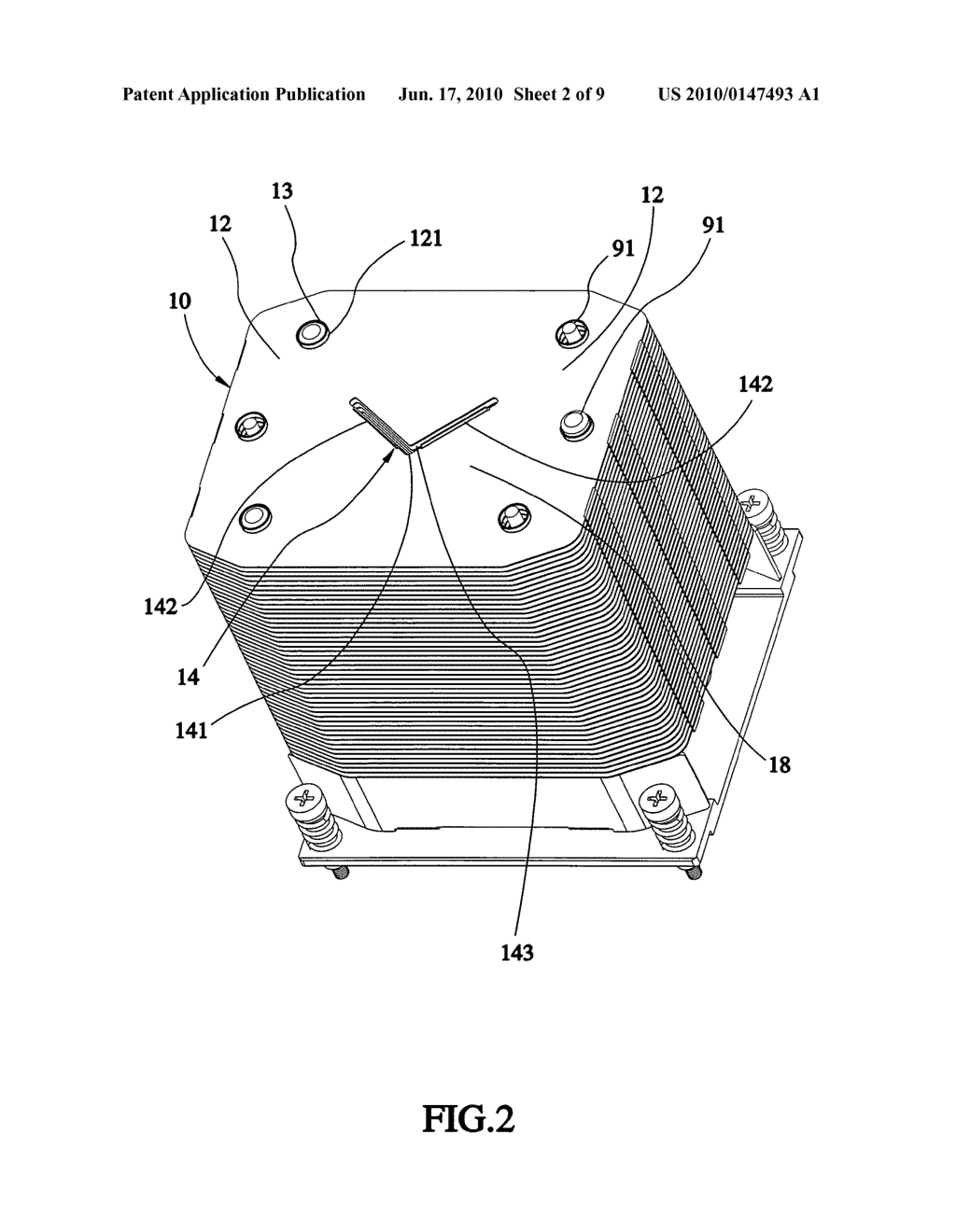 Heat-dissipating fin - diagram, schematic, and image 03