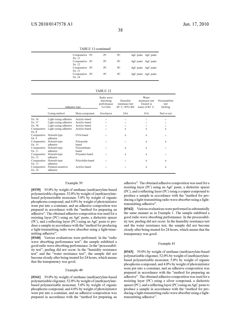 LIGHT-TRANSMITTING ELECTROMAGNETIC-SHIELDING LAMINATE AND METHOD FOR PRODUCING THE SAME, LIGHT-TRANSMITTING RADIO WAVE ABSORBER, AND ADHESIVE COMPOSITION - diagram, schematic, and image 39