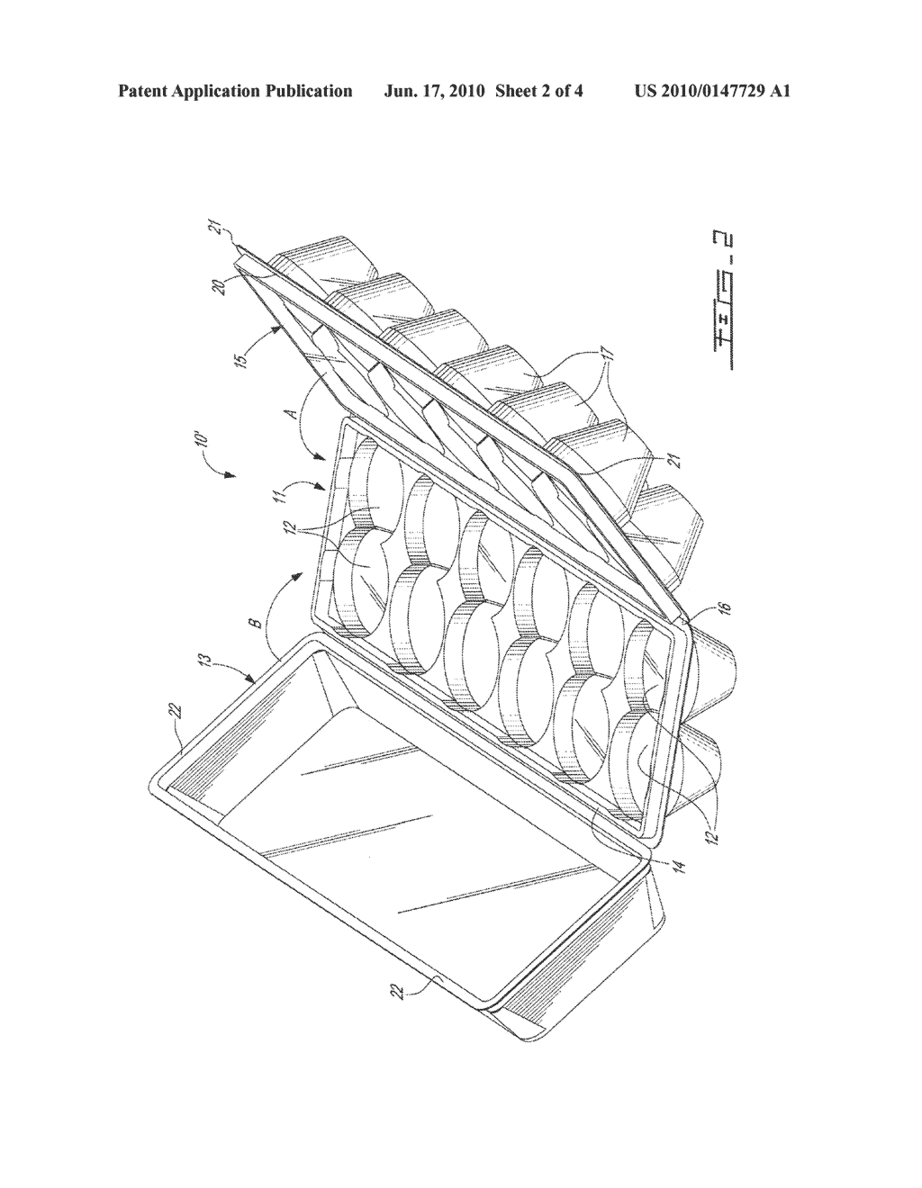 HINGE CONFIGURATION FOR CONTAINER FOR FRANGIBLE ITEMS - diagram, schematic, and image 03