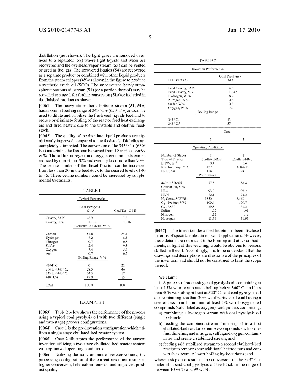 Process for upgrading coal pyrolysis oils - diagram, schematic, and image 07