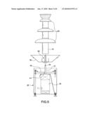 Leakproof arrangement of a chocolate fountain diagram and image