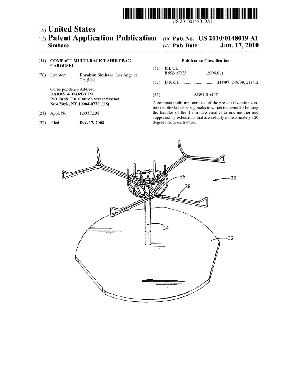 COMPACT MULTI-RACK T-SHIRT BAG CAROUSEL - diagram, schematic, and image 01