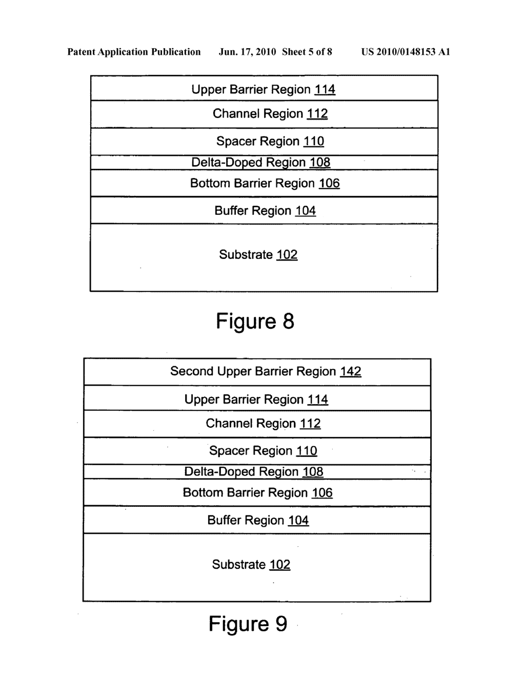 Group III-V devices with delta-doped layer under channel region - diagram, schematic, and image 06