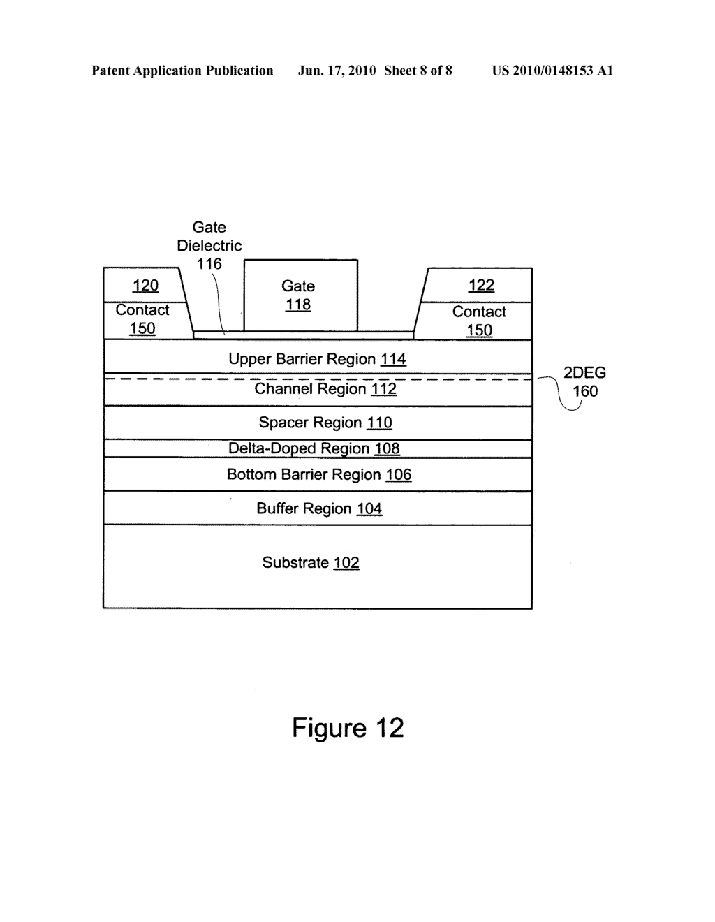 Group III-V devices with delta-doped layer under channel region - diagram, schematic, and image 09