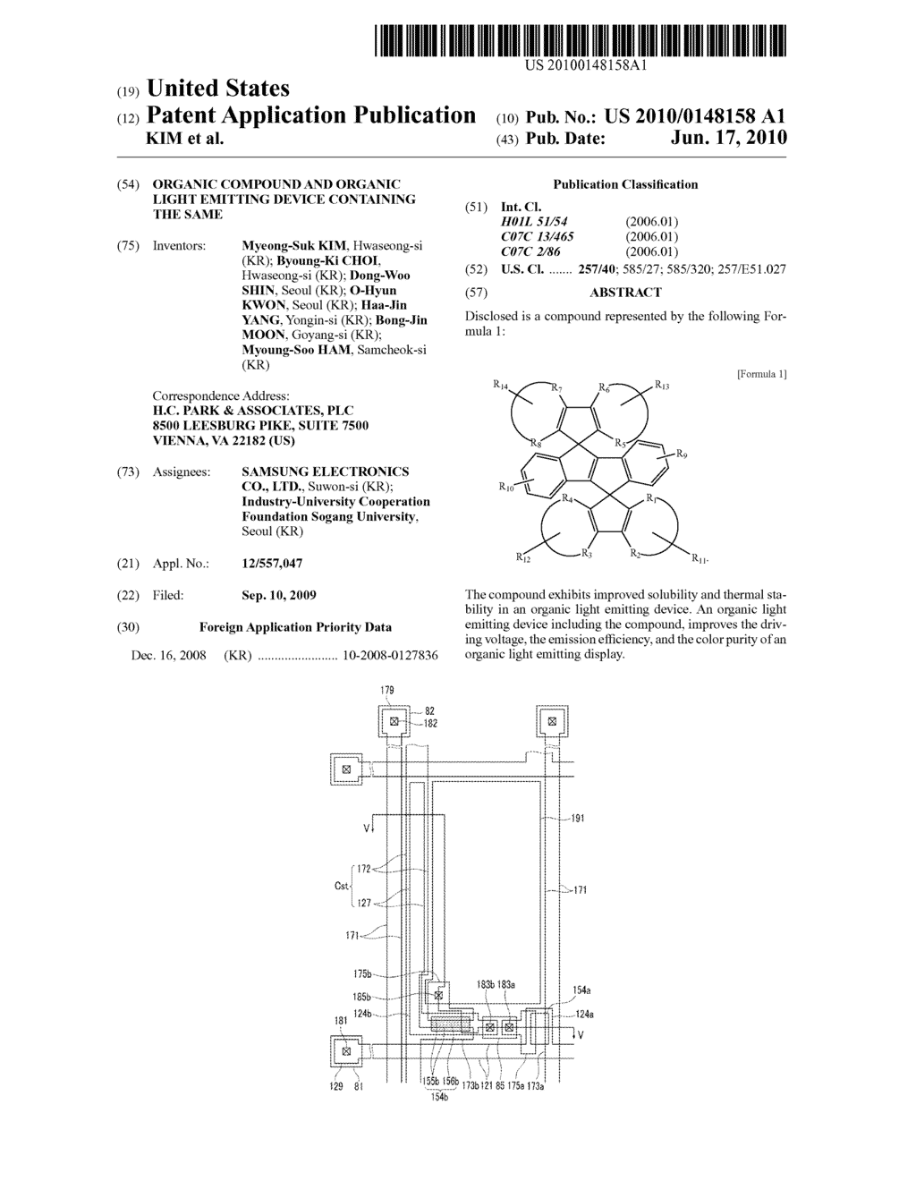 ORGANIC COMPOUND AND ORGANIC LIGHT EMITTING DEVICE CONTAINING THE SAME - diagram, schematic, and image 01