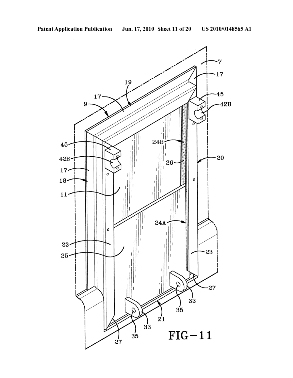 CENTER DOOR ASSEMBLY FOR DUMP BED AND METHOD OF REMOVING RETRACTABLE DOOR THEREIN - diagram, schematic, and image 12