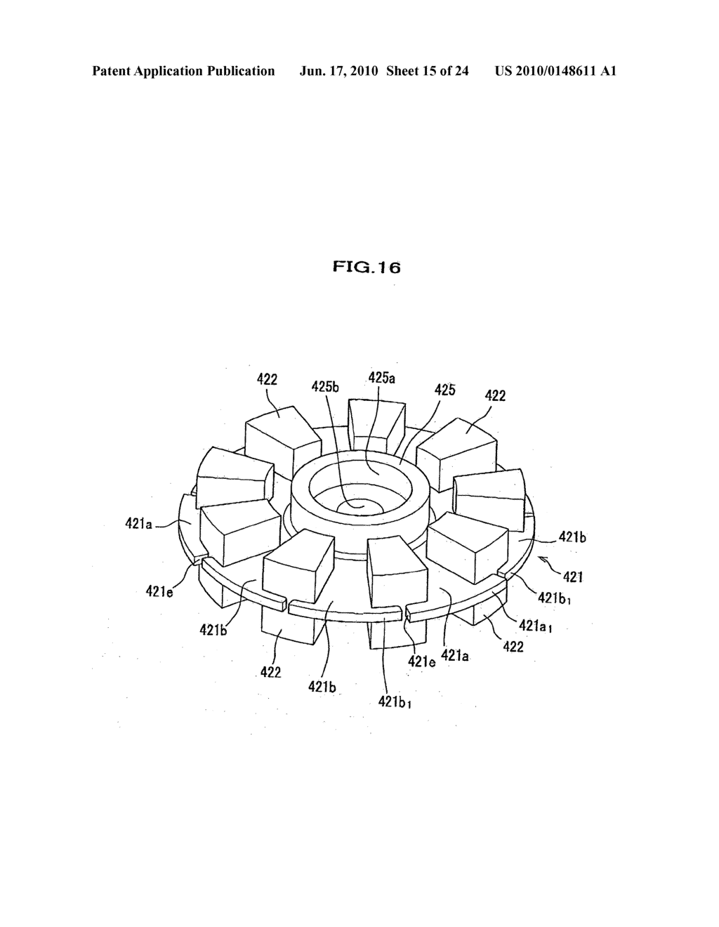 ARMATURE CORE, MOTOR USING SAME, AND AXIAL GAP ELECTRICAL ROTATING MACHINE USING SAME - diagram, schematic, and image 16