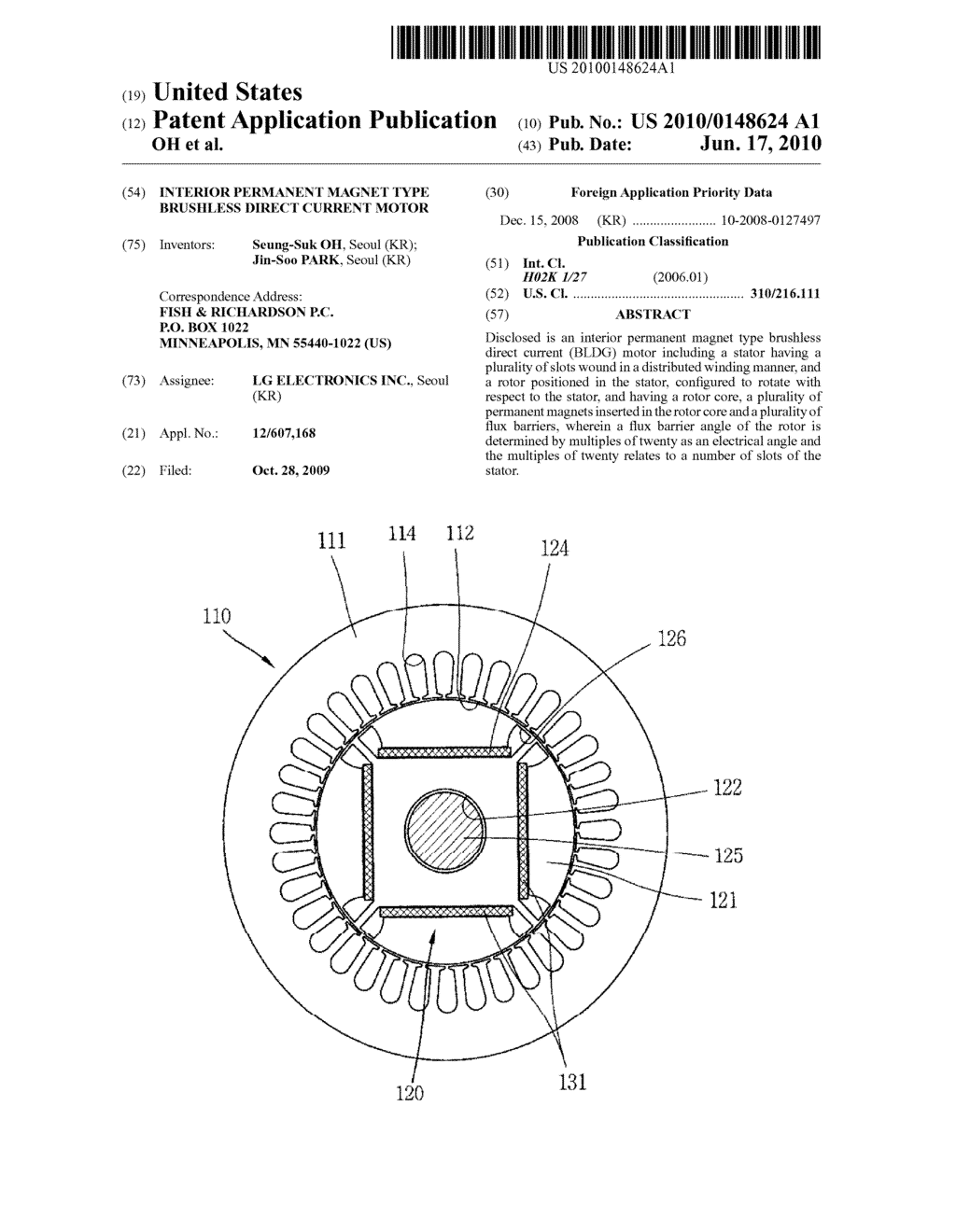 INTERIOR PERMANENT MAGNET TYPE BRUSHLESS DIRECT CURRENT MOTOR - diagram, schematic, and image 01